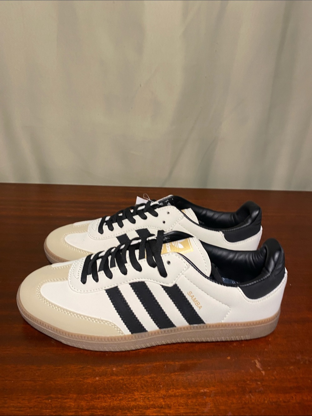 Adidas Samba OG Cream White/Black/Sand Strata W ID0478-  Women’s 7.5 NWT